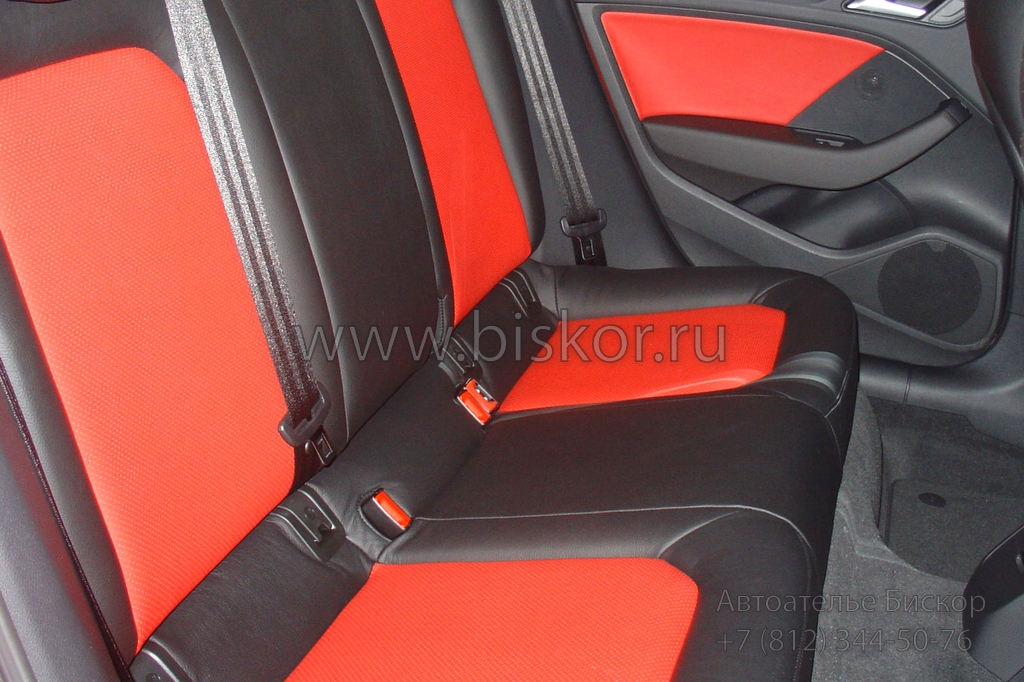 Обтяжка кожей заднего дивана Audi A3