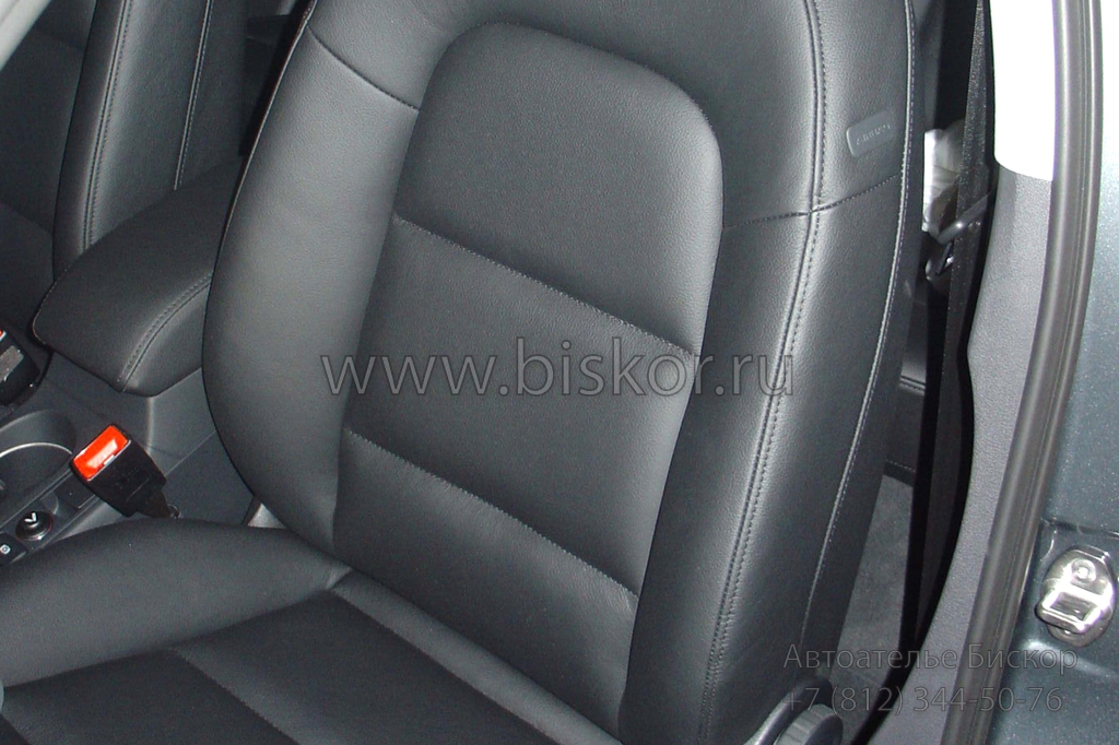 Ремонт переднего кожаного сиденья Audi Q3